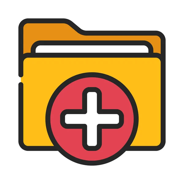 Health Folder Icon Vector Illustration — Stock Vector