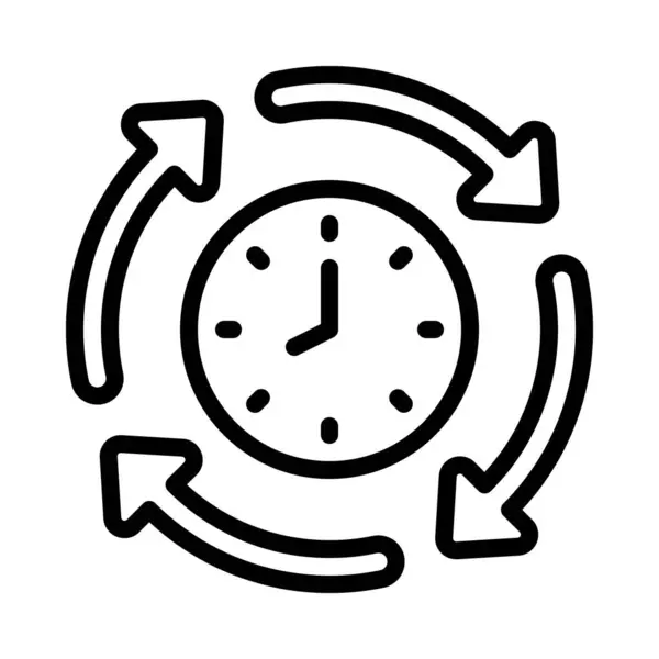 Ronda Reloj Icono Web Ilustración Vectores — Archivo Imágenes Vectoriales