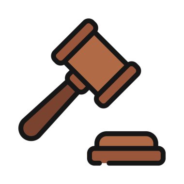 Açık Artırma Tokmak web simgesi vektör illüstrasyonu