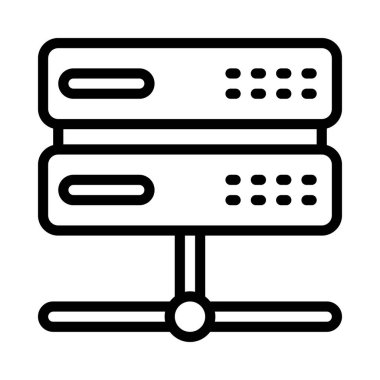 Ağ Sunucusu Web simgesi vektör illüstrasyonu