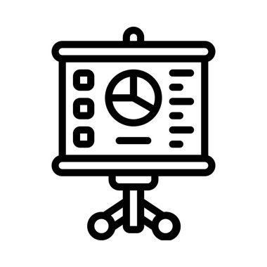 Sunum Ağı simgesinin vektör illüstrasyonu