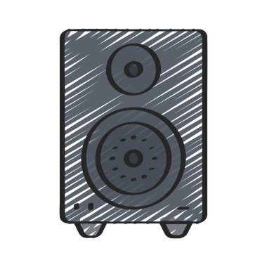 Hoparlör izole edilmiş ikon vektör illüstrasyon tasarımı