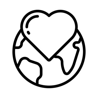 Gen Z Çevre Sevgisi simgesi, vektör illüstrasyonu