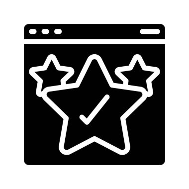 Web sitesi Web simgesi vektör illüstrasyonunu gözden geçirir