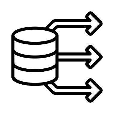 Veri Ulaşım simgesi, vektör illüstrasyonu   