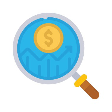 Pazar Arama Web simgesi vektör illüstrasyonu