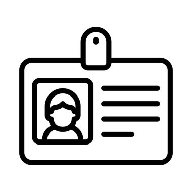 Kullanıcı Kimliği Web simgesi vektör illüstrasyonu 