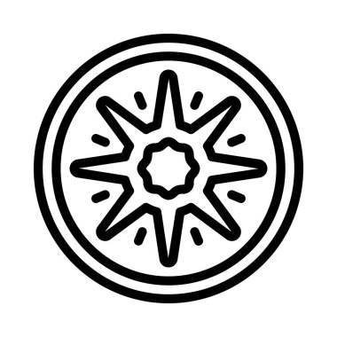 Kivi vektör simgesi, illüstrasyon 