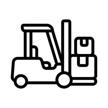Forklift ağ simgesi vektör çizimi     