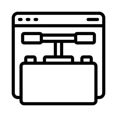 Web sitesi TNT simgesi, vektör illüstrasyonu