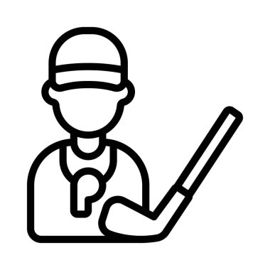 Golf Koç Web simgesi vektör illüstrasyonu