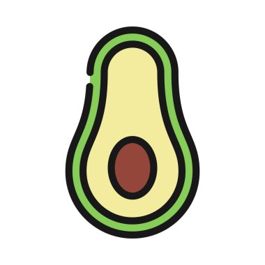 avokado web simgesi vektör çizimi