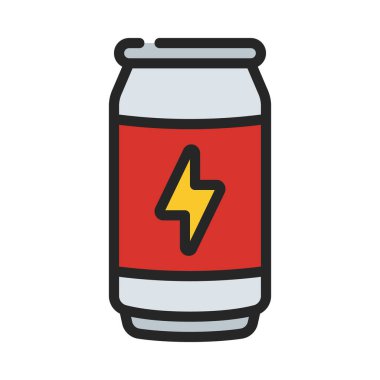 Enerji İçeceği Web simgesi vektör illüstrasyonu