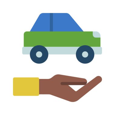 Araba Kredisi simgesi, vektör illüstrasyonu basit tasarım