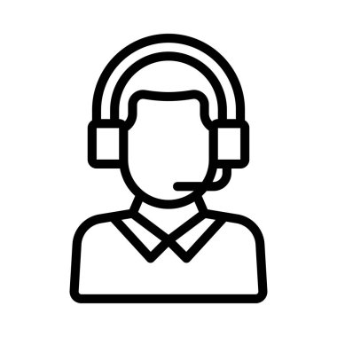 Müşteri desteği simgesi, satır tasarımı 