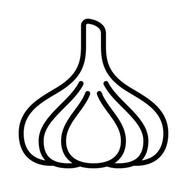 karikatür karalama sarımsak, vektör çizimi           