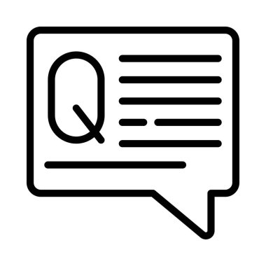 Soru İleti Web simgesi vektör illüstrasyonu