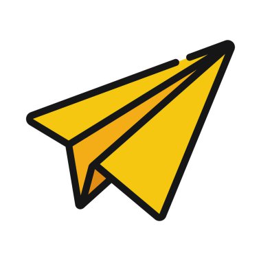 Kağıt uçak Simge, vektör illüstrasyonunu gönder 