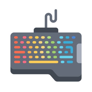 Klavye simgesi, basit stil. vektör illüstrasyonu 