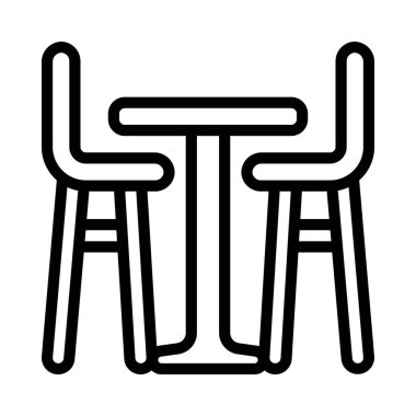 Uzun Tablo Ağ ikonu vektör illüstrasyonu