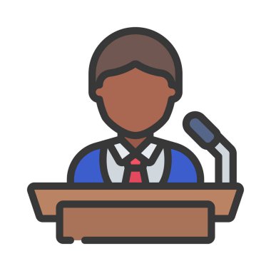 Erkek Aday Podyumu Web simgesi çizimi