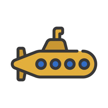 Denizaltı simgesi vektör çizimi
