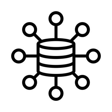 Veri Dağıtım simgesi, vektör illüstrasyonu  