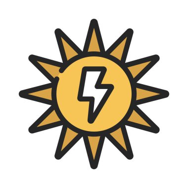 Güneş Enerjisi Ağ ikonu vektör çizimi
