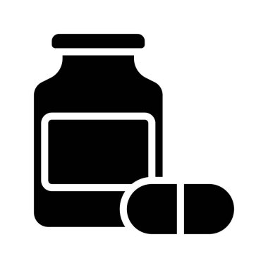 Şeffaf bir arkaplanda hap vektör çizimi. Birinci kalite semboller. Konsept ve grafik tasarımı için vuruş simgesi. 