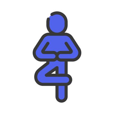 Yoga Poz Kişisi Web vektör illüstrasyonu