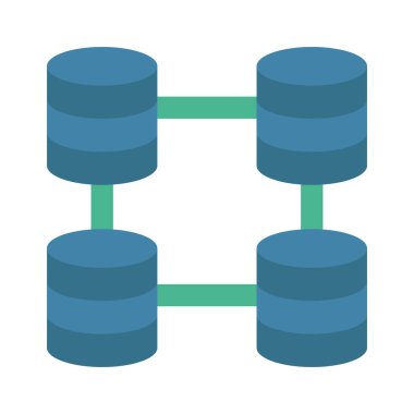 veritabanı web simgesi vektör çizimi