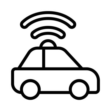 araba simgesi, vektör illüstrasyonu basit tasarım 