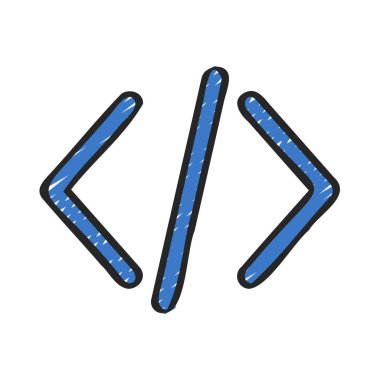 Kodlama Okları web simgesi vektör çizimi