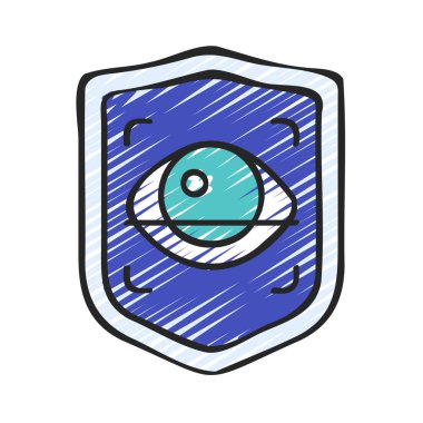 Retina Tarama Web simgesi vektör çizimi