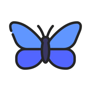 Kelebek ikonu. düz dizayn. vektör illüstrasyonu.