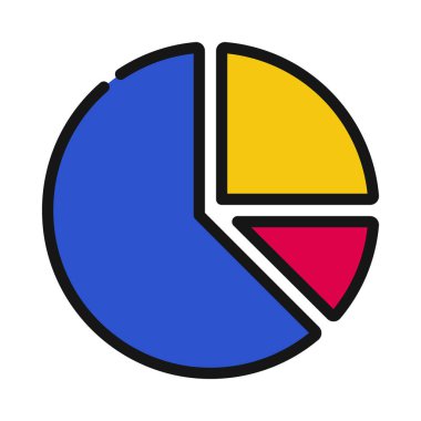 Pasta grafiği simgesi, vektör 