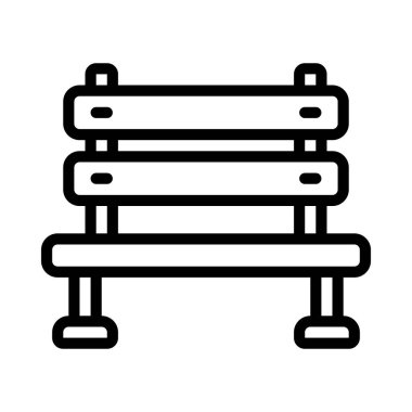 Park bench icon vector illustration 