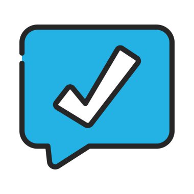 İleti simgesini, vektör illüstrasyonunu kontrol et