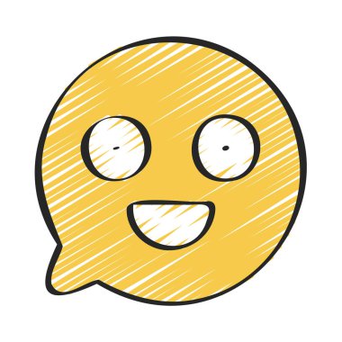 Mutlu gülüşler Mesaj, vektör illüstrasyonu