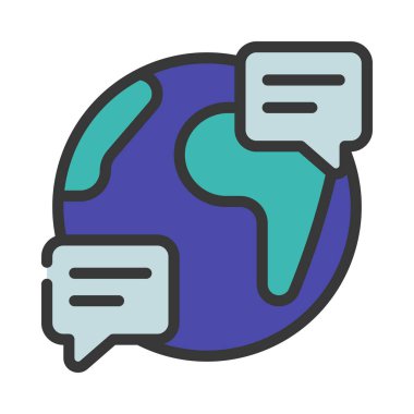 İletiler web simgesi vektör illüstrasyonu