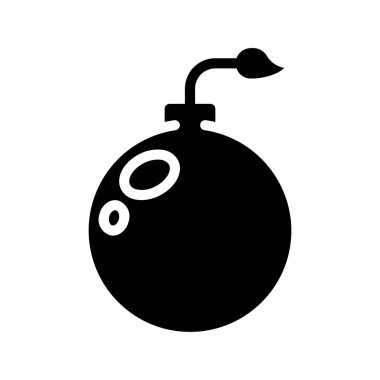 Bomba Elemanı Web simgesi düz tasarım, vektör illüstrasyonu