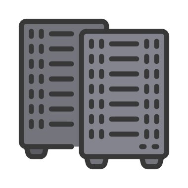 Veri Merkezi simgesi, vektör illüstrasyonu  