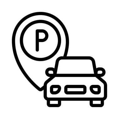 Parking web icon vector illustration