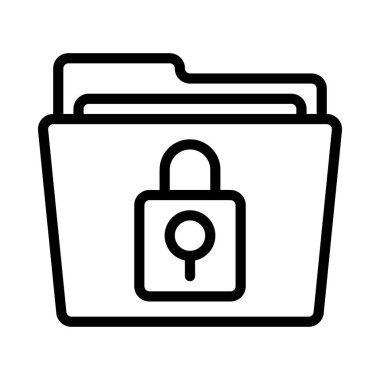 Dizin Güvenlik simgesi, vektör illüstrasyonu  