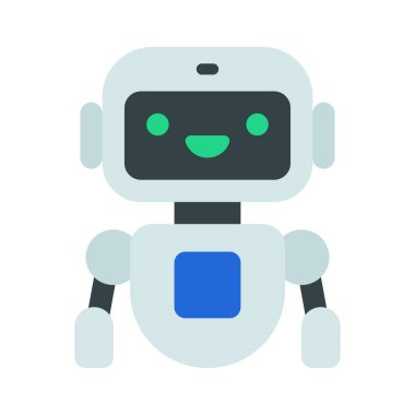 Robot karakter ikonu vektör çizimi tasarımı