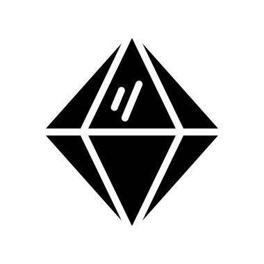 kristal simgesi, vektör illüstrasyonu basit tasarım