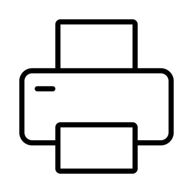 Yazıcı simgesi, basit web illüstrasyonu