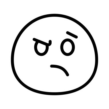 Şüpheli duygu simgesi vektör illüstrasyonu                