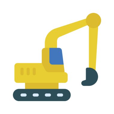 Kazı Makinesi Web simgesi vektör çizimi