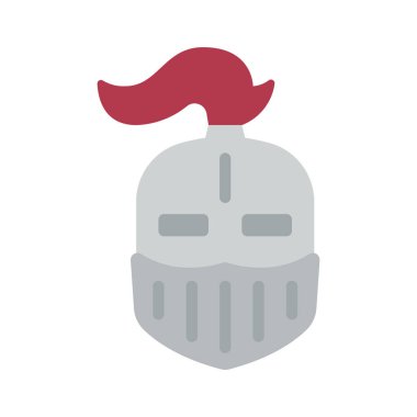 Knight Helmet ikon vektör çizimi tasarımı
